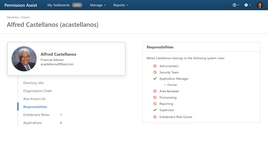 Responsibilities page
